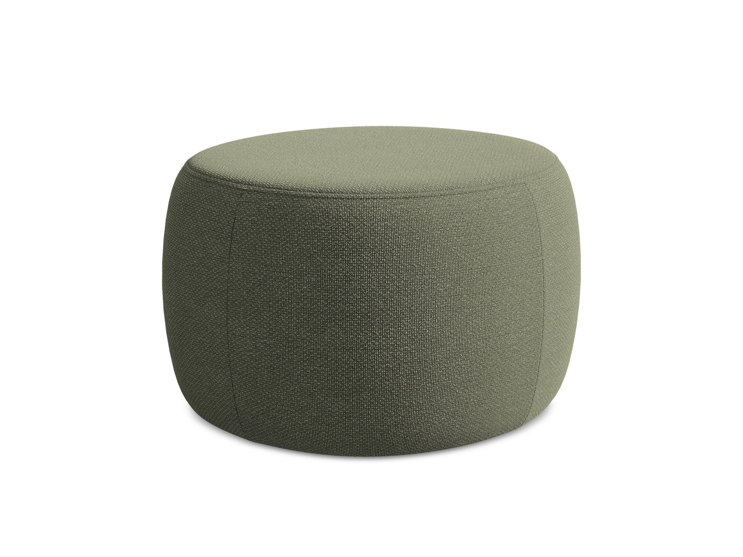 POUF Bouclé Stoff Grün - Blau/Schwarz, Kunststoff/Textil (76/44/67cm) - Makamii