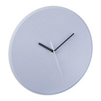 WANDUHR - Grau, Kunststoff/Metall (30.5/30.5/4cm) - Relaxdays