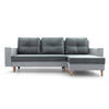 ECKSOFA Carl L - Grau + Hellgrau - Hellgrau, Holz (232/137cm) - Möblo