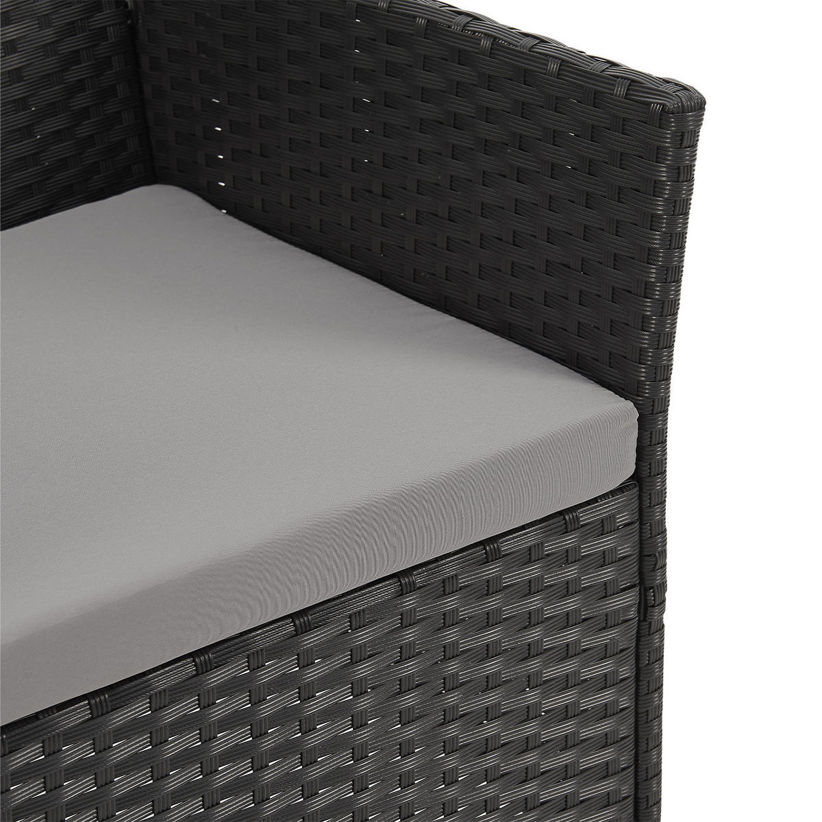 GARTENLOUNGE Dallas Schwarz - Schwarz/Grau, Metall - SVITA