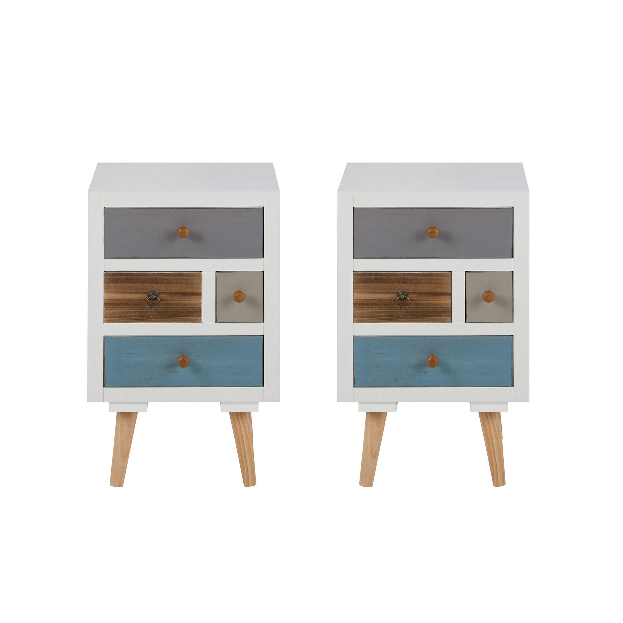 NACHTSCHRANK weiß - Weiß, Holzwerkstoff (36/59/30cm) - ebuy24