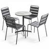 GARTENSET 5-tlg., Grau - Grau, Metall - Oviala
