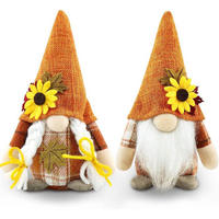 DEKO-WICHTEL 2-teiliges Set Herbstdekoration Orange - Multicolor, Textil (8/17/10cm)