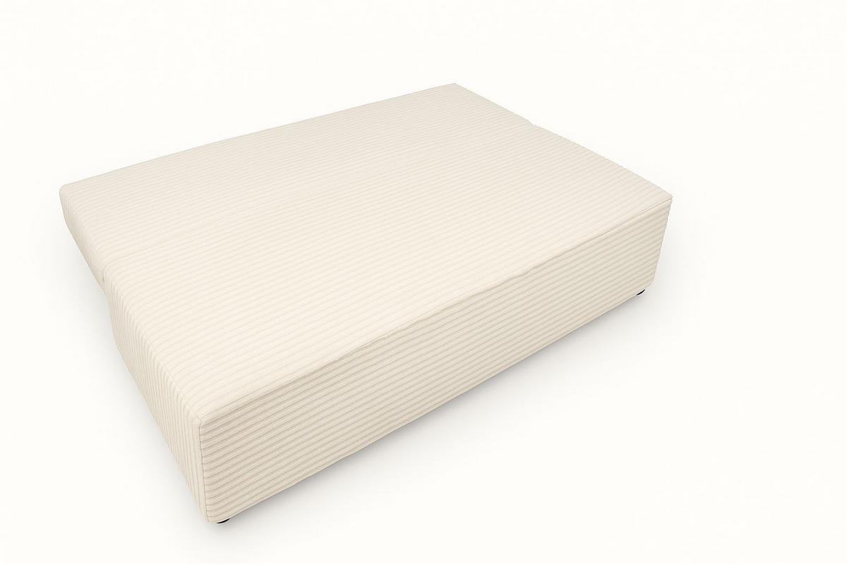 SCHLAFSOFA mit Bettkasten DUO, Stoff Velo, Ecru - Ecru, Holz (198/89/90cm) - Kaiser Möbel