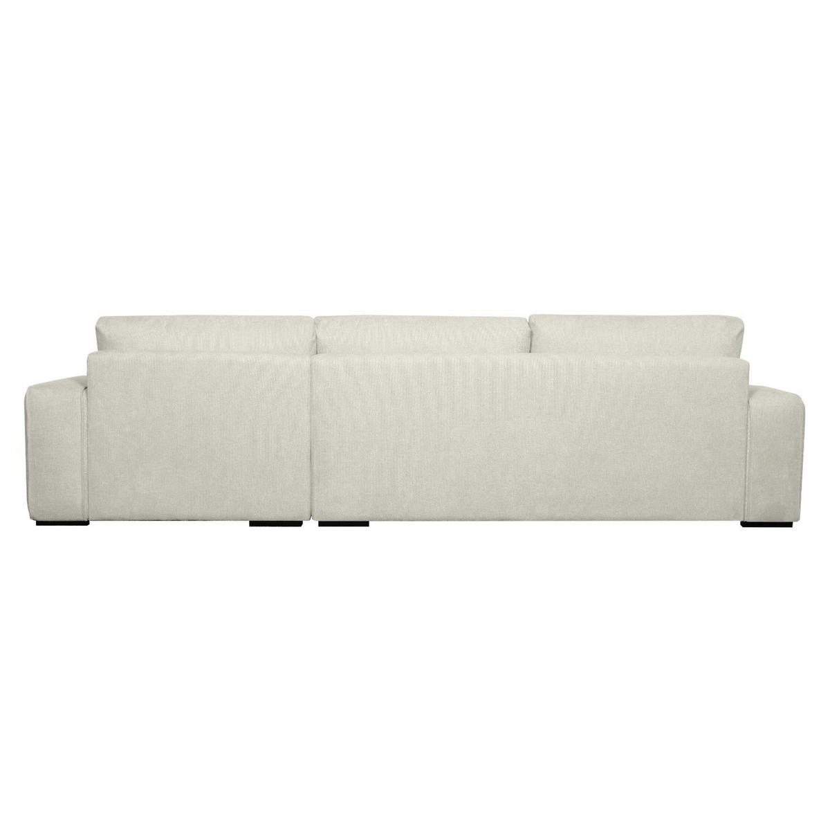 ECKSOFA Webstoff Beige - Beige/Schwarz, Holz/Textil (305/105cm) - Furnhouse