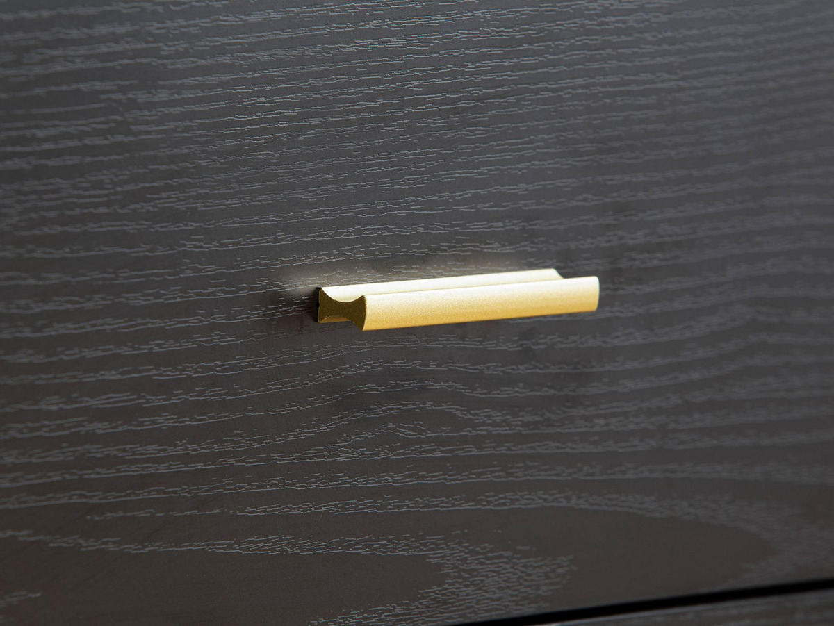 LOWBOARD Schwarz Eiche-Dekor Modern Stil 150x50x40 cm mit Schubladen und Ablagefach - Eichefarben/Schwarz, Holz (150/50/40cm) - KADIMA DESIGN
