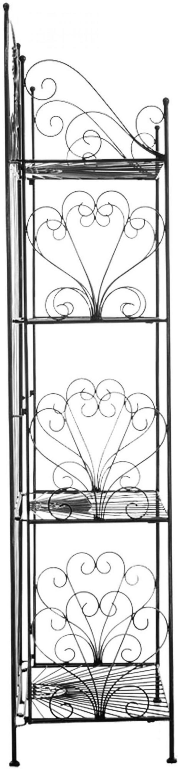 STANDREGAL Metall Schwarz - Schwarz, Metall (61.5/153/33cm) - CLP