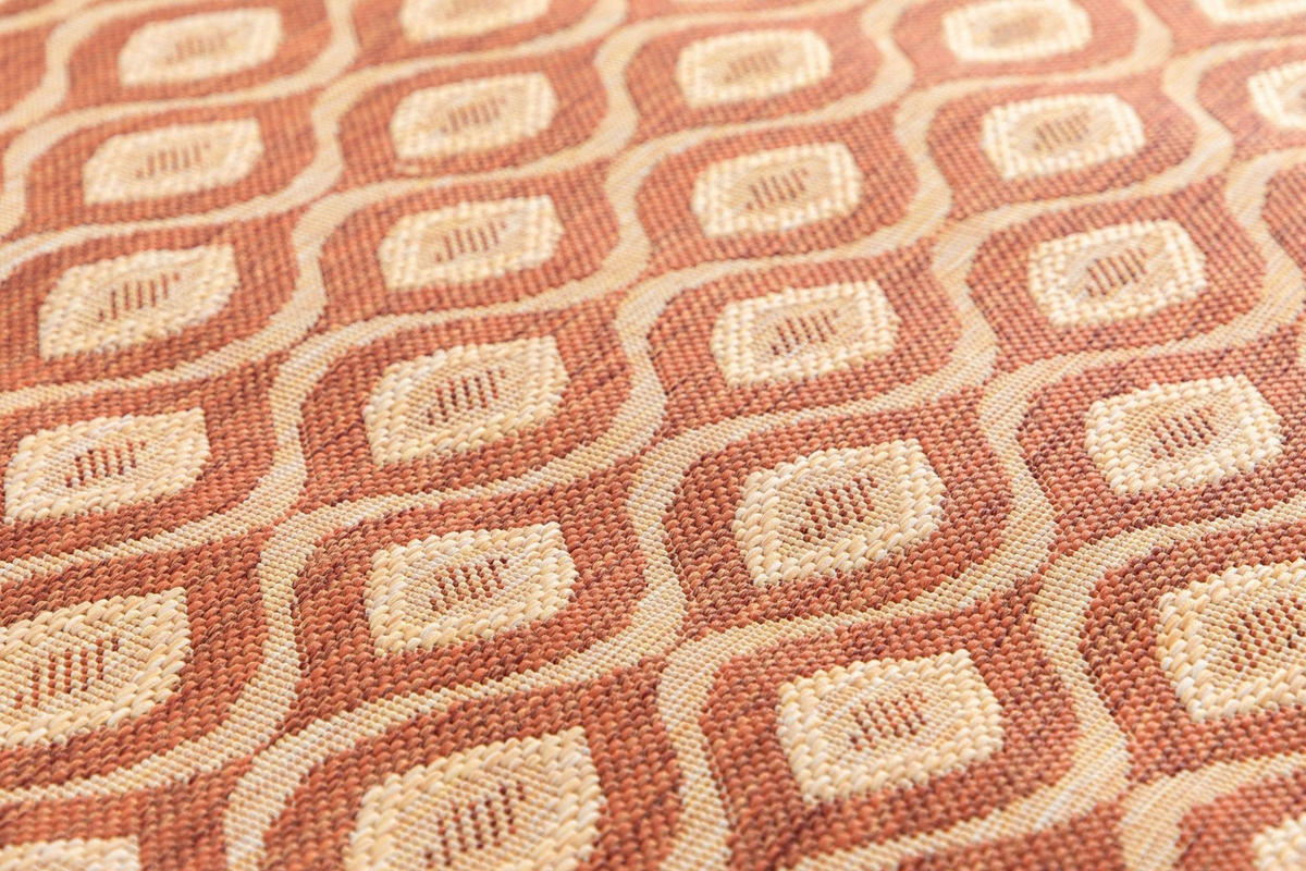 TEPPICH Indoor Outdoor elegant terracotta - Terracotta, Textil (160/230cm) - AFK Living