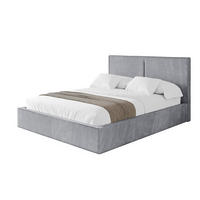 POLSTERBETT mit Bettkasten und Lattenrost, Bett mit Matratze H3/H4 - VANTO 180x200 Hellgrau - Hellgrau, Holzwerkstoff/Textil (180/200cm) - ALTDECOR