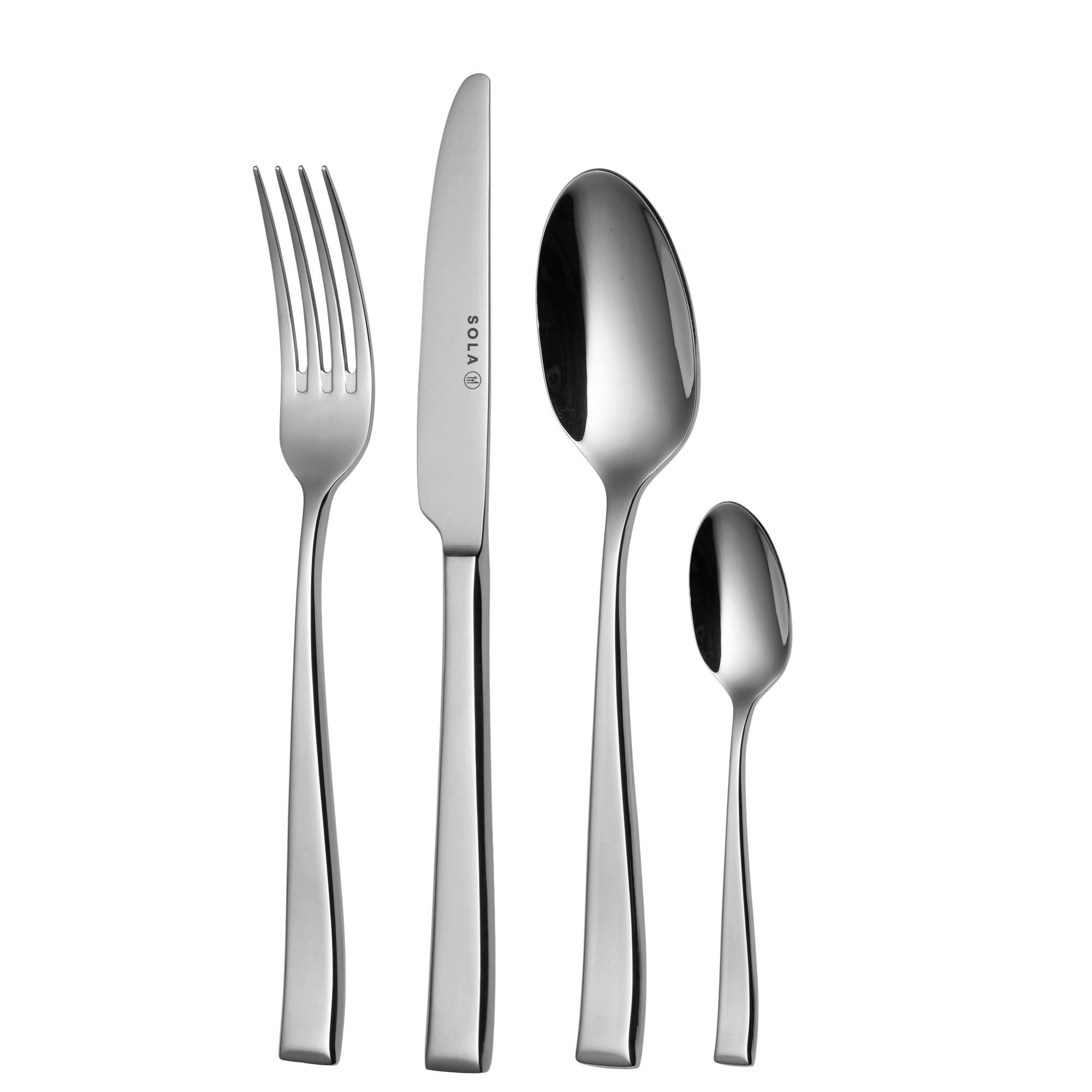 BESTECKSET Durban - 18/10 Edelstahl - 24-teilig / 6 Personen - Silberfarben, Metall - Sola