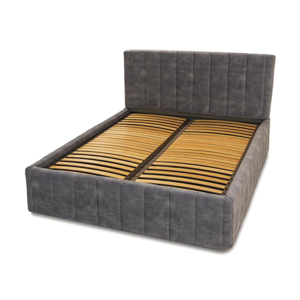 POLSTERBETT Calma 160x200 in Plüsch Sand - Creme, Holz (160/200cm) - Letti Moderni