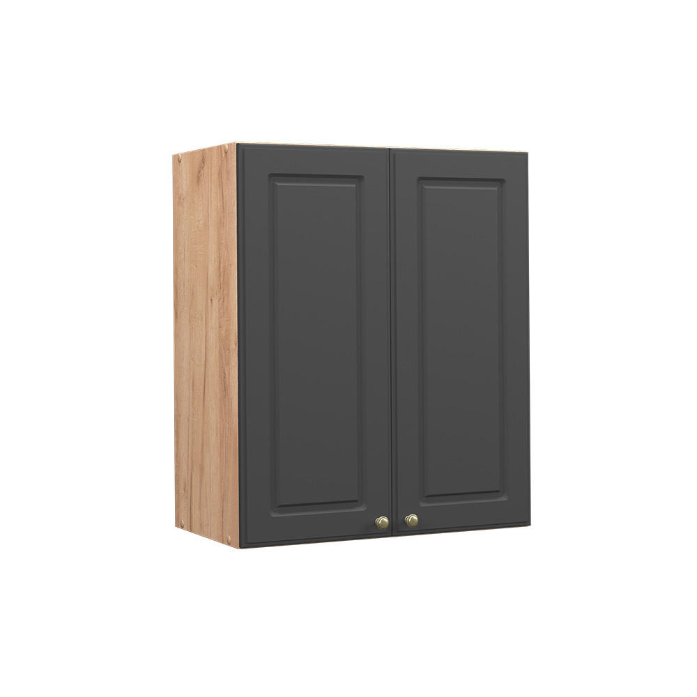 HÄNGESCHRANK Fame-Line Anthrazit-Gold 60 cm - Anthrazit/Eiche Wotan, Holzwerkstoff (60/72/34.1cm) - Vicco