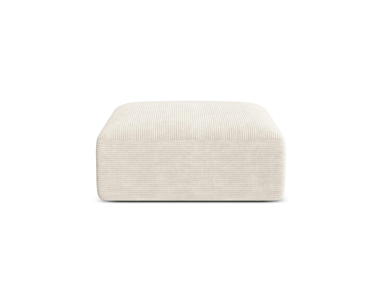 POUF Campi aus Cord elfenbein - Ecru, Textil (90/40/90cm) - Cosmopolitan Design