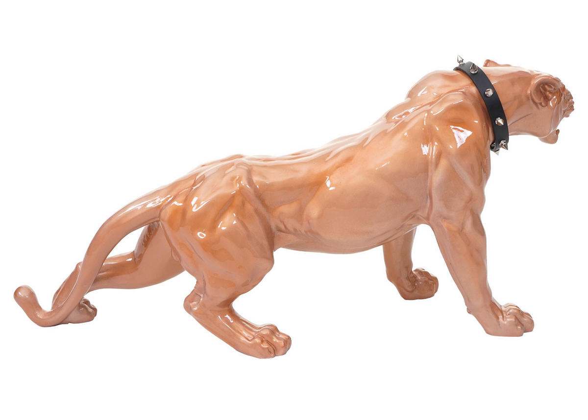 DEKO FIGUR PANTHER MIT HALSBAND Braun - Braun, Stein (18/28/59cm) - MCW