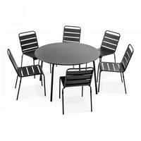 GARTENSET 7-tlg., Grau - Grau, Metall - Oviala