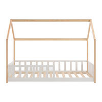 HAUSBETT - 1 Person - holz - naturfarben hell, weiß Martevi - Naturfarben/Weiß, Holz (90/190cm) - Vente-Unique