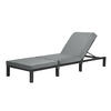 GARTENLIEGE PEACH - Schwarz, Kunststoff (66/22/196cm) - SVITA
