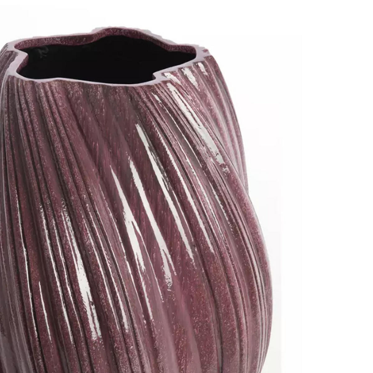 BODENVASE YATUNG Ø52x81 cm, Stein, Aubergine - Aubergine, Stein (81cm) - Light & Living