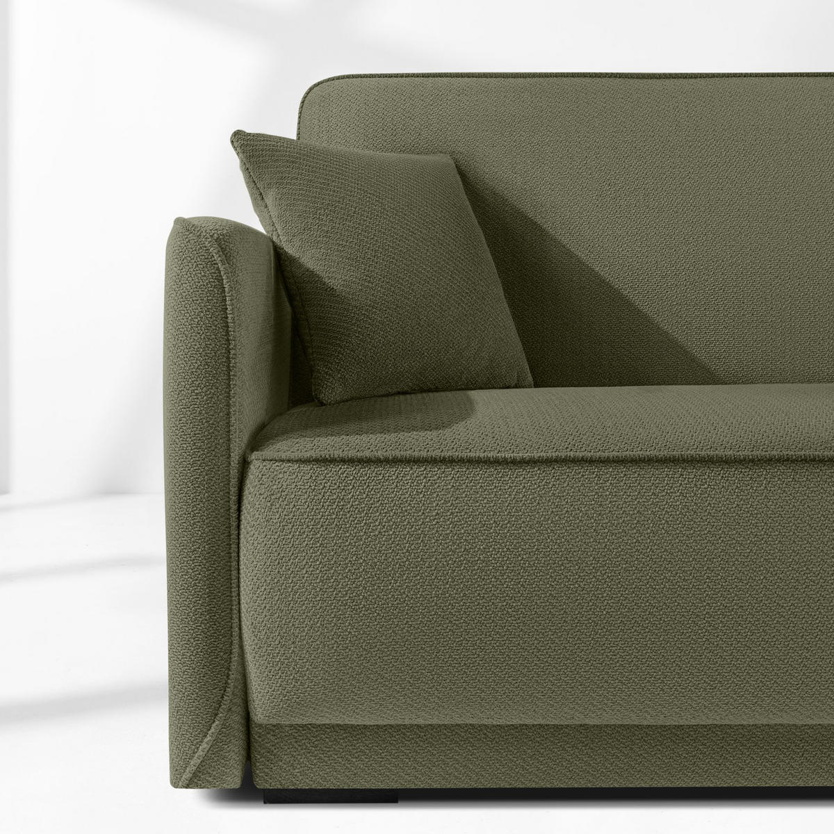 EINZELSOFA LIRIS, 3 Personen, Oliv - Olivgrün, Holz/Holzwerkstoff (208/91/98cm) - KONSIMO®