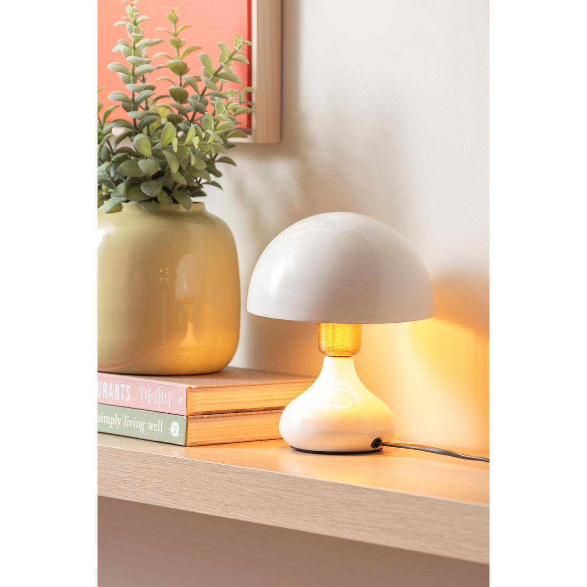 TISCHLAMPE Binc Weiß 17.5/17.5/23 cm - Weiß, Metall (17.5/17.5/23cm) - Leitmotiv