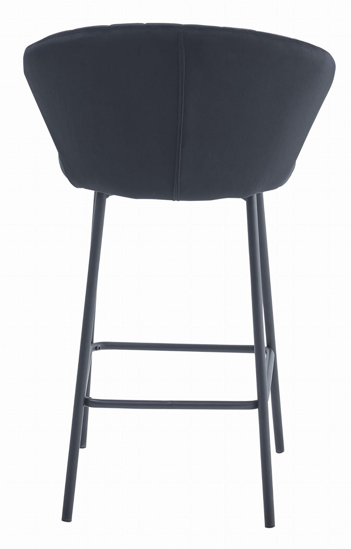 BARHOCKER GATTA schwarzer Sitz, schwarze Basis - Schwarz, Textil (43.5/90.5/36.5cm) - Valora