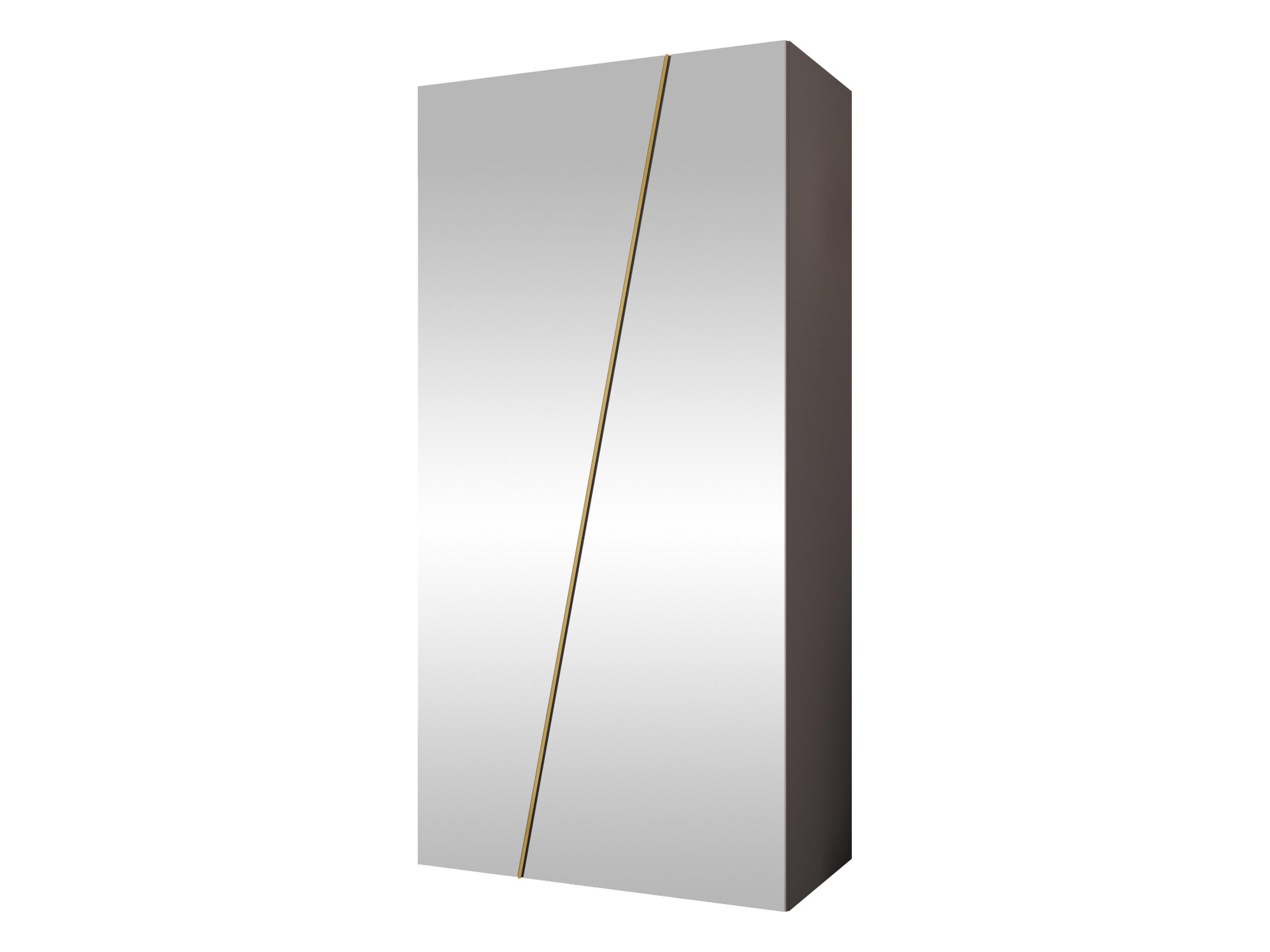 DREHTÜRENSCHRANK Zen 2L 100 cm - Kaschmir/Goldfarben, Holzwerkstoff/Kunststoff (100/202/50cm) - MIRJAN24