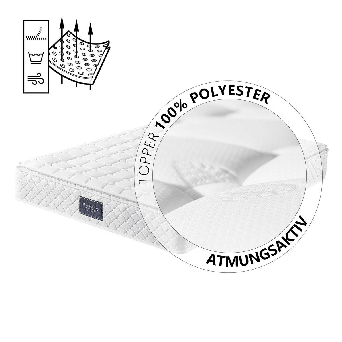 POLSTERBETT mit USB-Ladefunktion, Kopfteil und LED-Beleuchtung - Grau, Textil (90/200cm)