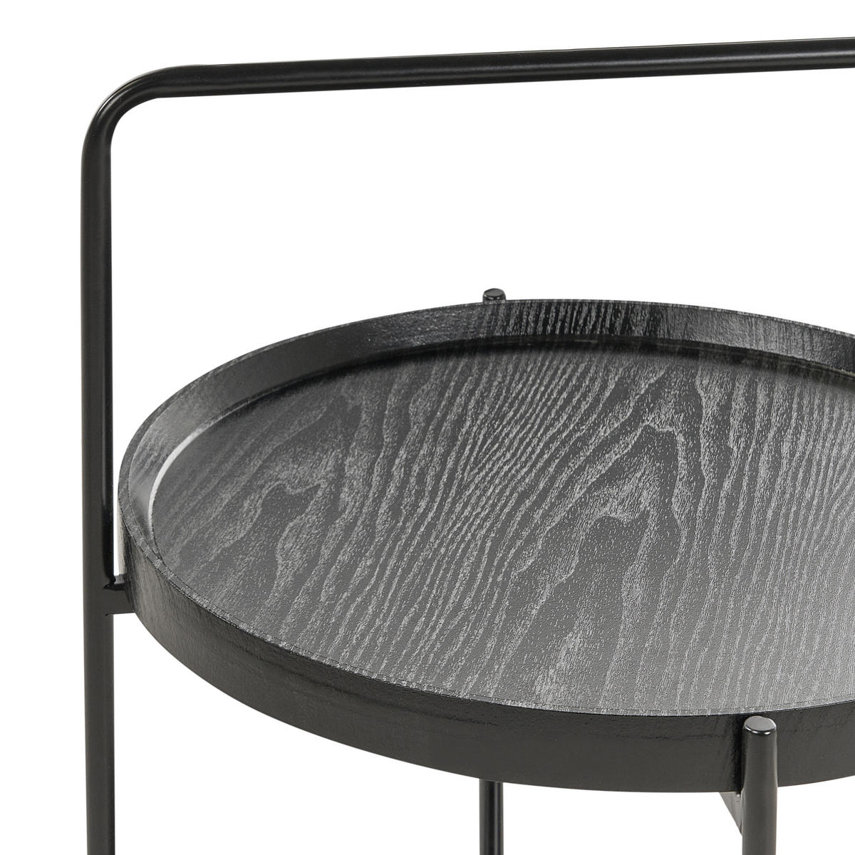 BEISTELLTISCH Schwarz Evart - Schwarz, Holzwerkstoff (45/45/64cm) - Beliani