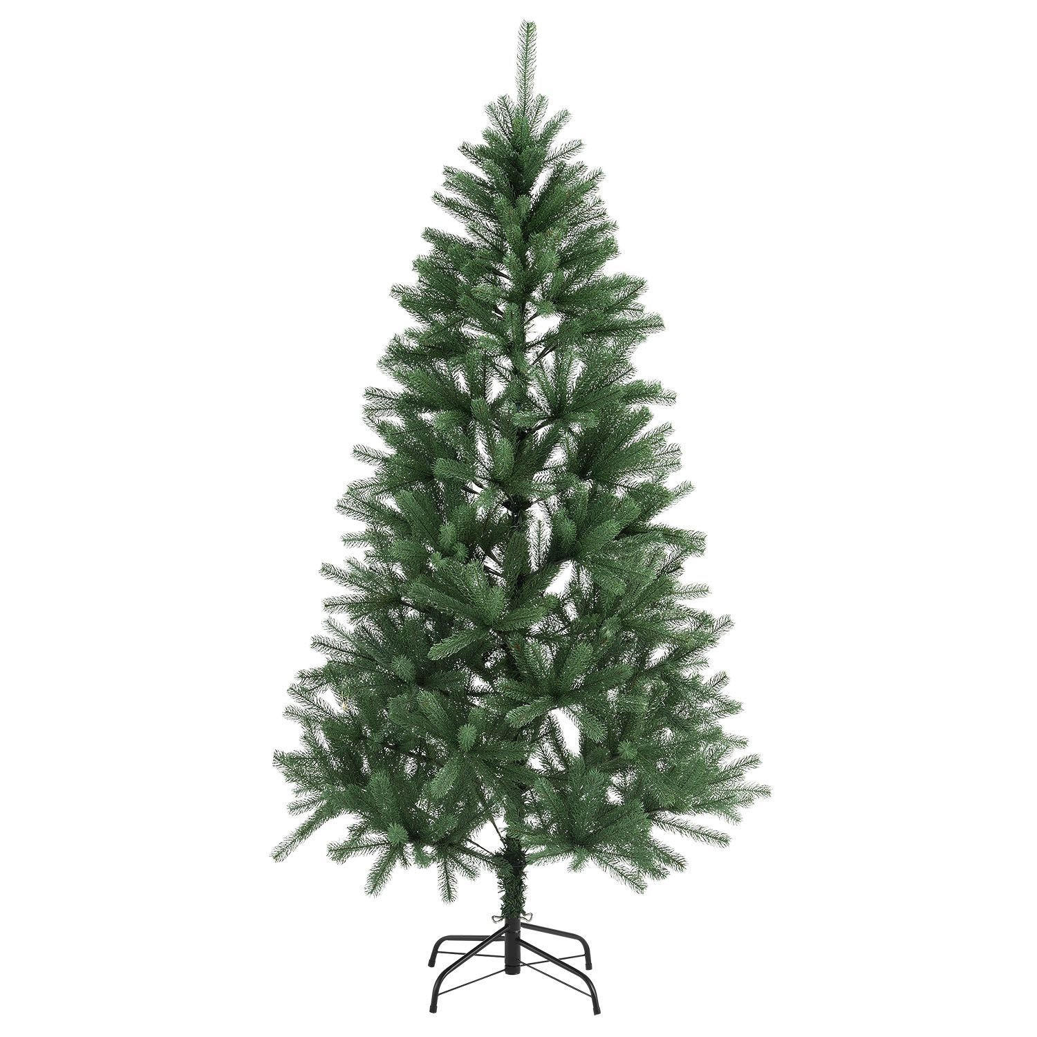 KÜNSTLICHER WEIHNACHTSBAUM Talvi 180 cm mit Metallständer - Grün, Kunststoff (180cm) - Juskys