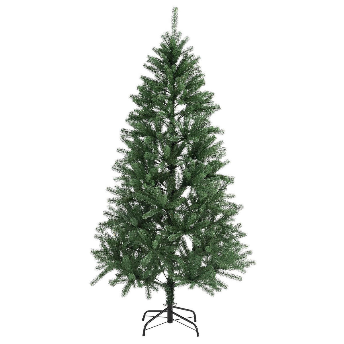 KÜNSTLICHER WEIHNACHTSBAUM Talvi 180 cm mit Metallständer - Grün, Kunststoff (180cm) - Juskys