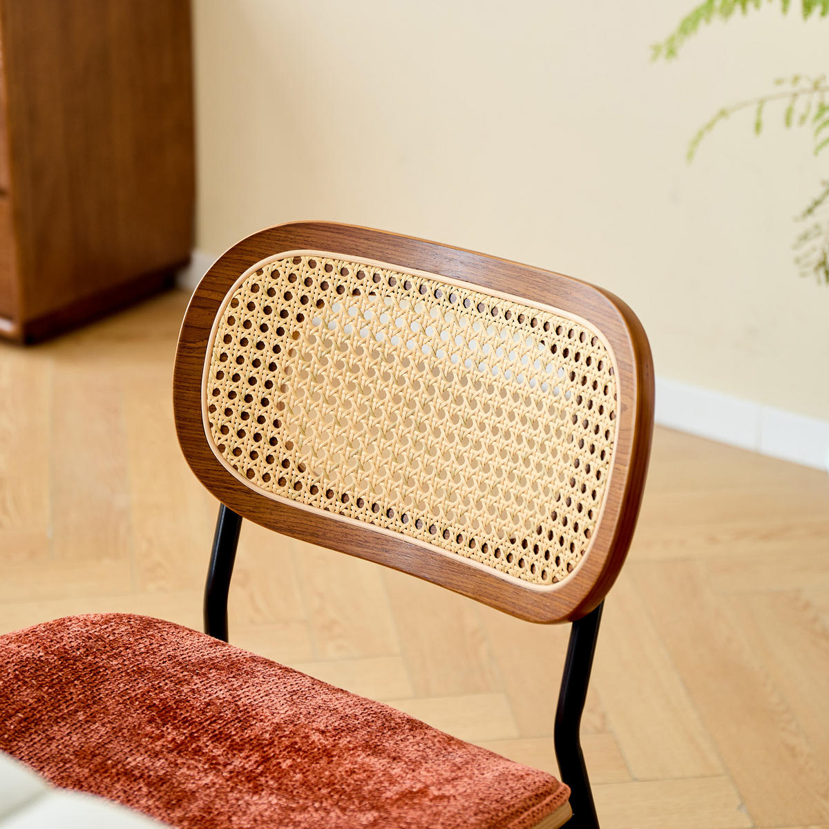 STUHL 2er-Set Kunstleder Terracotta - Schwarz, Textil (46/75/55cm) - Nordlys