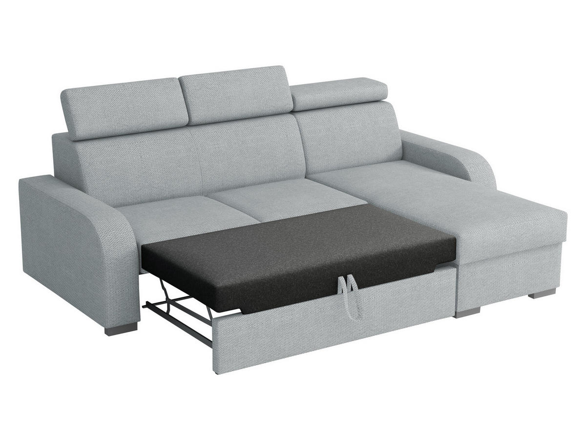 ECKSOFA Oslo 2rLC - Beige/Silberfarben, Holz/Textil (235/170cm) - MIRJAN24