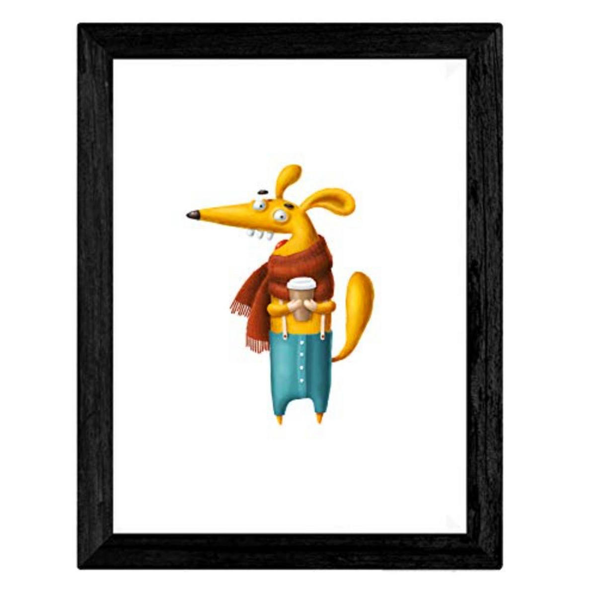 POSTER Set mit 4 Hunden gekleidet A3 Rahmenlos - Klar, Papier (29.7/3cm) - Nacnic