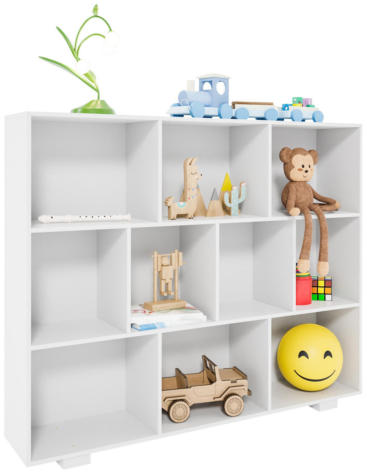 BÜCHERREGAL Holz weiß - Weiß, Holz (120/100/24cm) - CLP