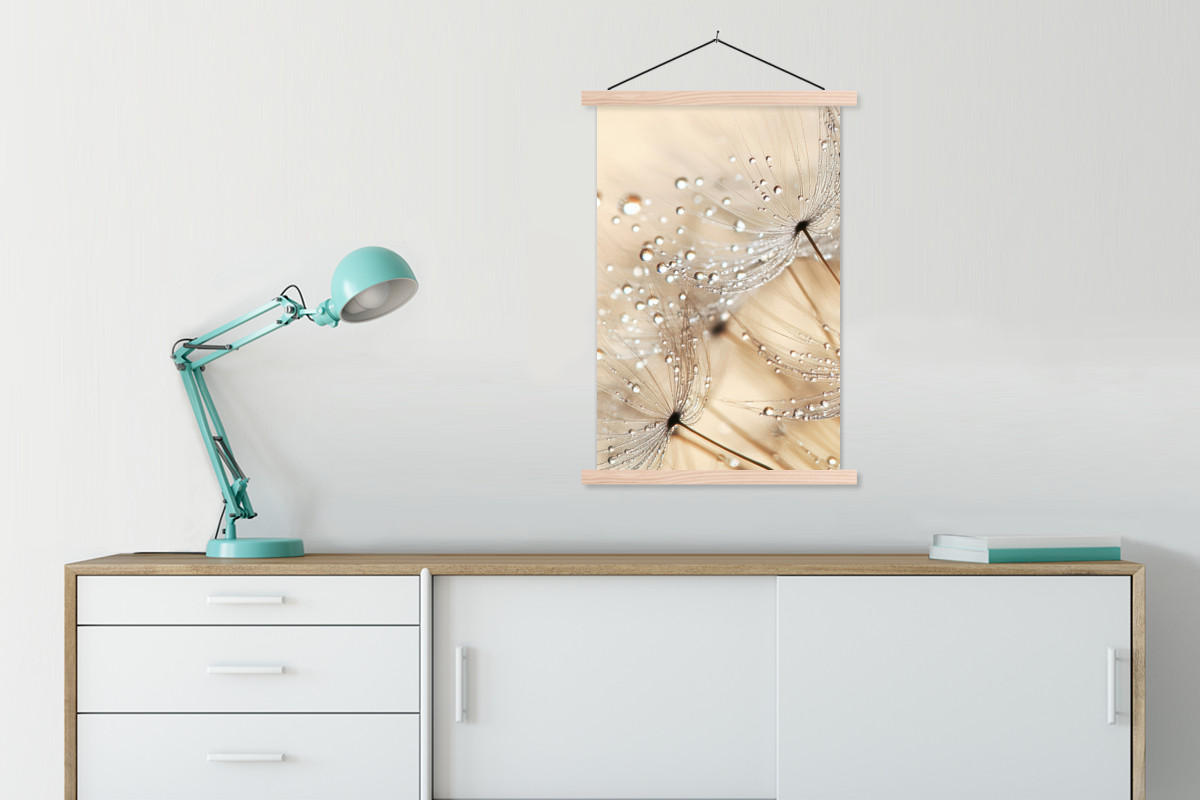 POSTER Löwenzahn - Abstrakt - Natur - Beige 60x90 cm - Braun, Textil (60/90/0.15cm) - MuchoWow