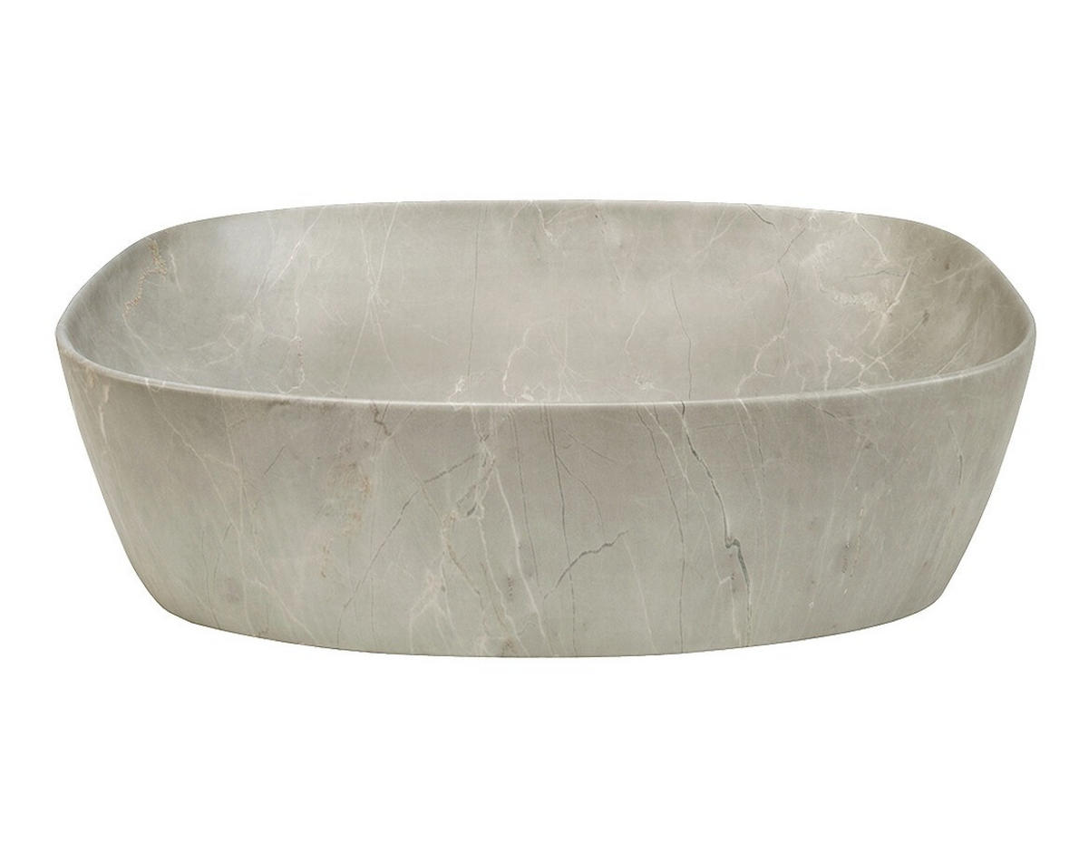 AUFSATZWASCHBECKEN 50.5 cm - ANNA BM295 in Grau/Matt - Grau, Keramik (50.5/13.5/38.5cm)