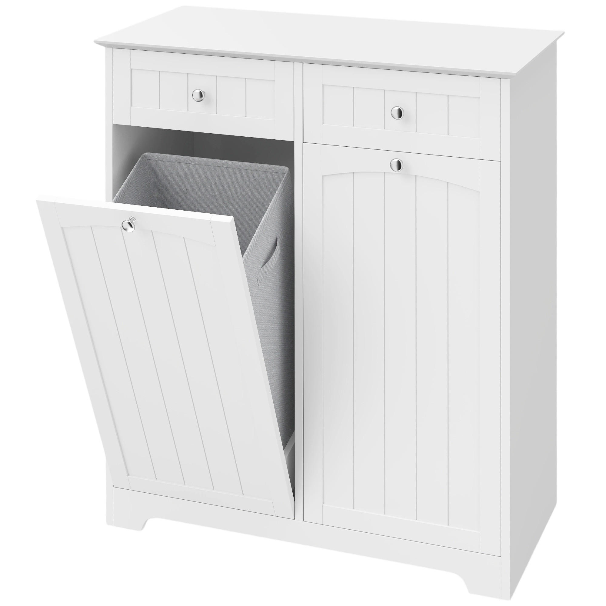 Homcom Wäscheschrank Weiß 38x90x78 cm