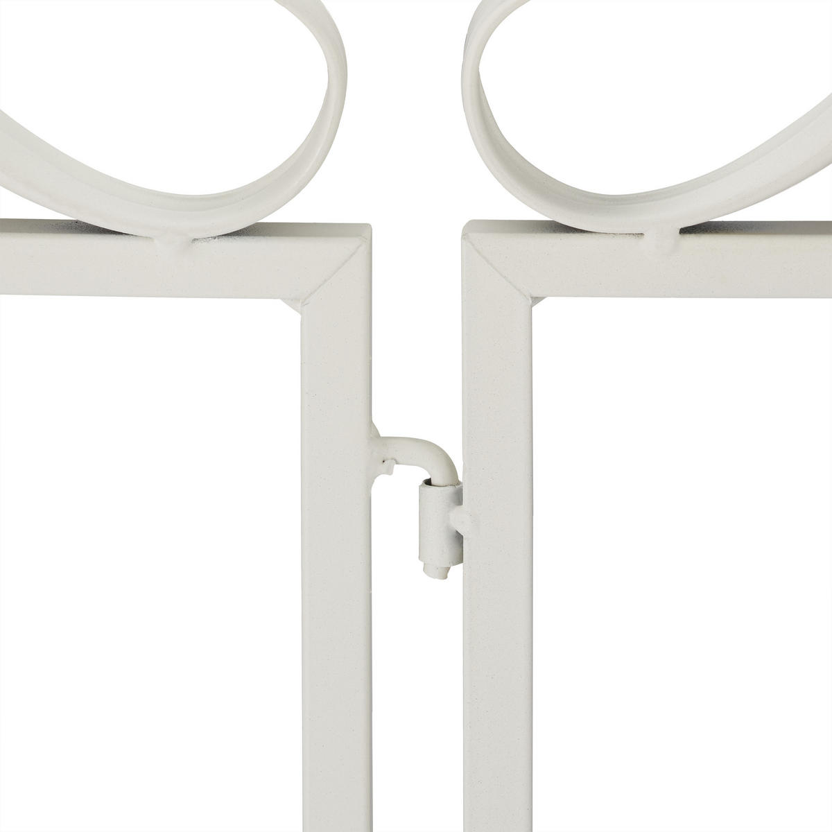 GARTENZAUN - Weiß, Metall (63.5/98.5cm) - Relaxdays