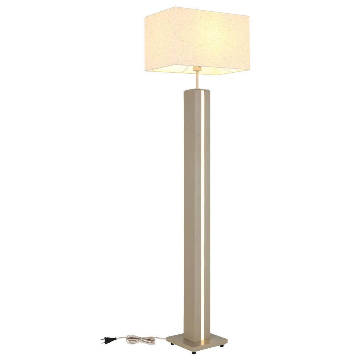 LED STEHLEUCHTE FOREST MDF matt, Sand, Touchdimmer - Bernsteinfarben, Metall (40/27/150cm) - Nowa