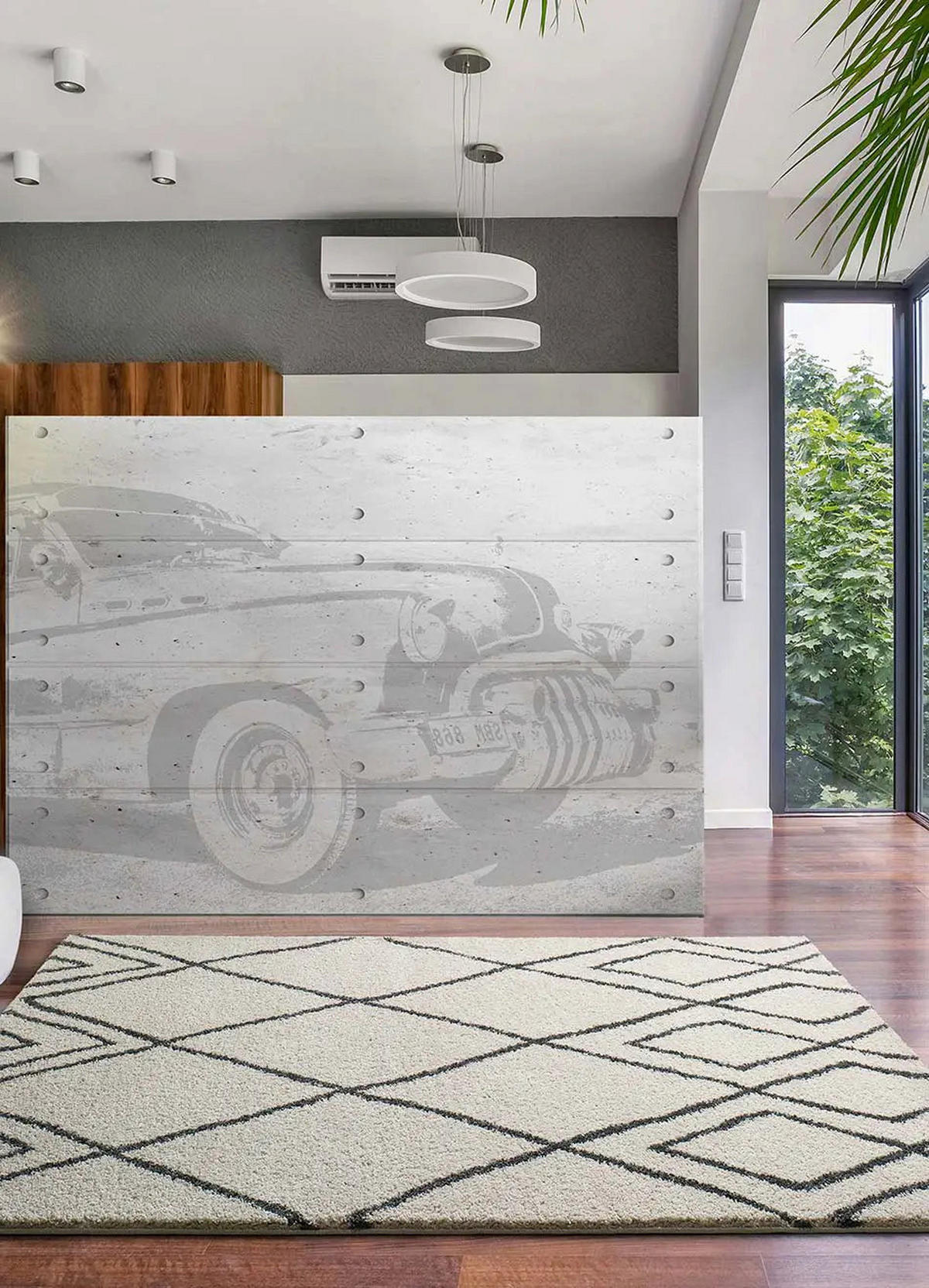 HOCHFLORTEPPICH Weiß Atlas 133/190 cm - Weiß, Naturmaterialien/Textil (133/190cm) - Atticgo