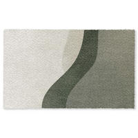 FUSSMATTE Japandi - Grün - Abstrakt - Modern Schmutzfänger 150x90 cm - Olivgrün, Kunststoff (150/90cm) - MuchoWow