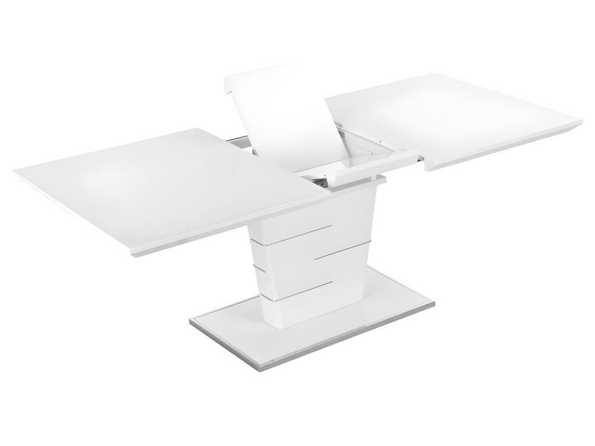 ESSTISCH ausziehbar - 6 bis 8 Personen - MDF lackiert - Weiß - AMELLE - Weiß, Holz (200/90/76cm) - Vente-Unique