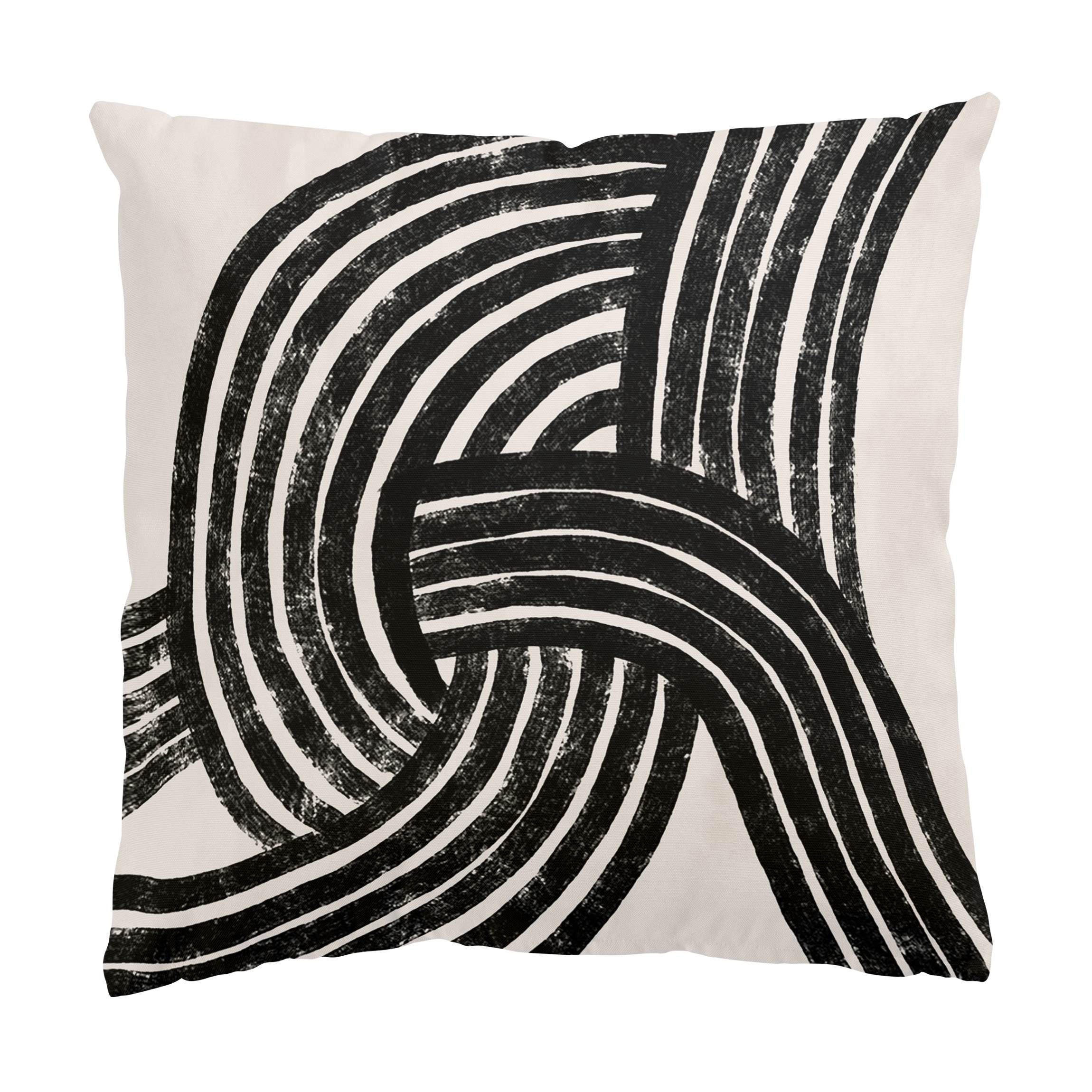 KISSENBEZUG Knoten schwarz 40/40 cm - Eichefarben, Textil (40/40cm) - Bilderwelten