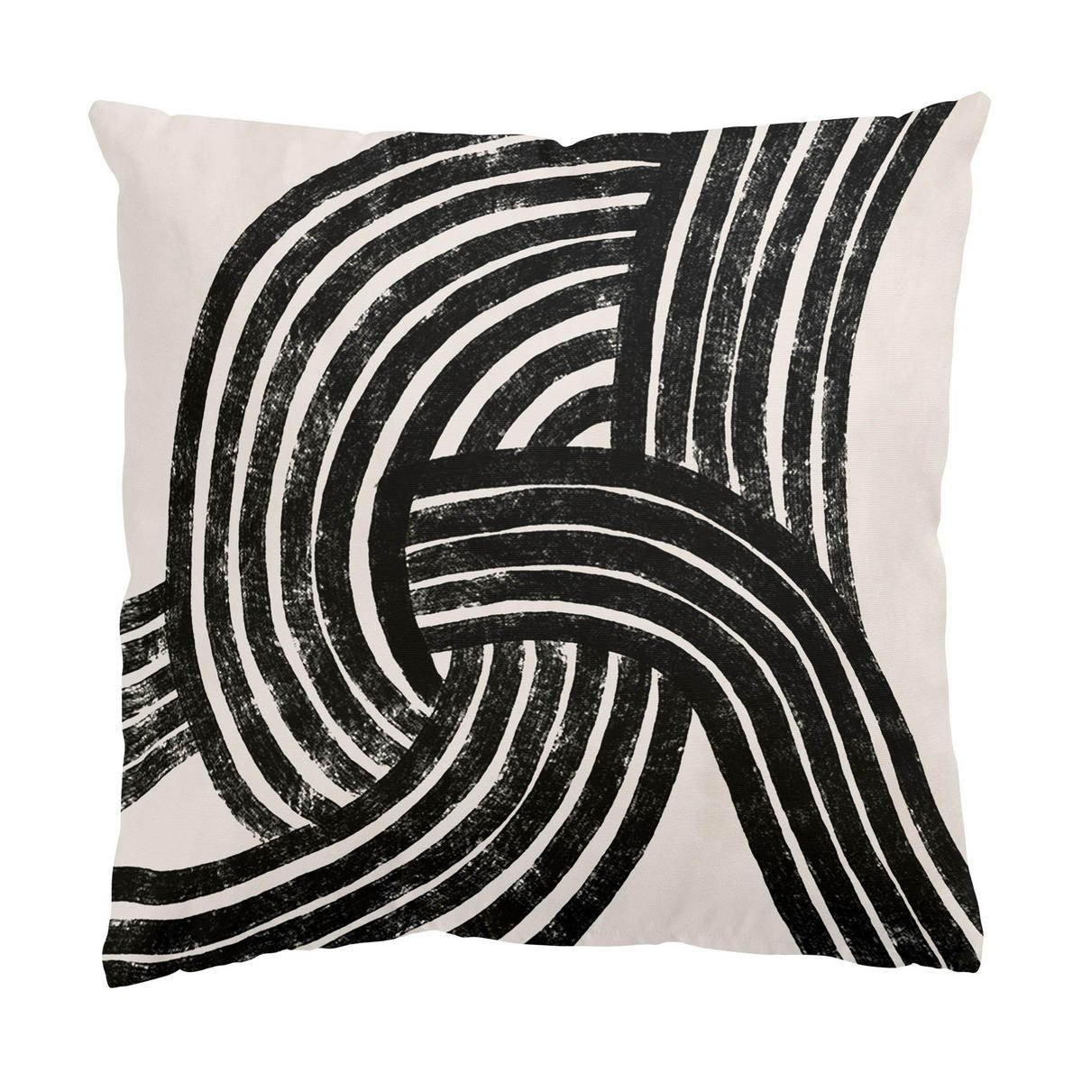 KISSENBEZUG Knoten schwarz 40/40 cm - Eichefarben, Textil (40/40cm) - Bilderwelten