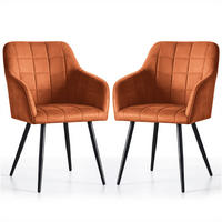 POLSTERSTUHL 2er Set, Metallbeine Bronze, Schwarz 54/82/58 - Schwarz, Textil (54/82/58cm) - RAUMHIRSCH FURNITURE