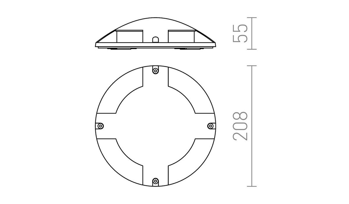 AUSSENLEUCHTE TOPTOP IV Anthrazitgrau 4 W IP67 - Grau, Metall (21/21/5cm) - Rendl