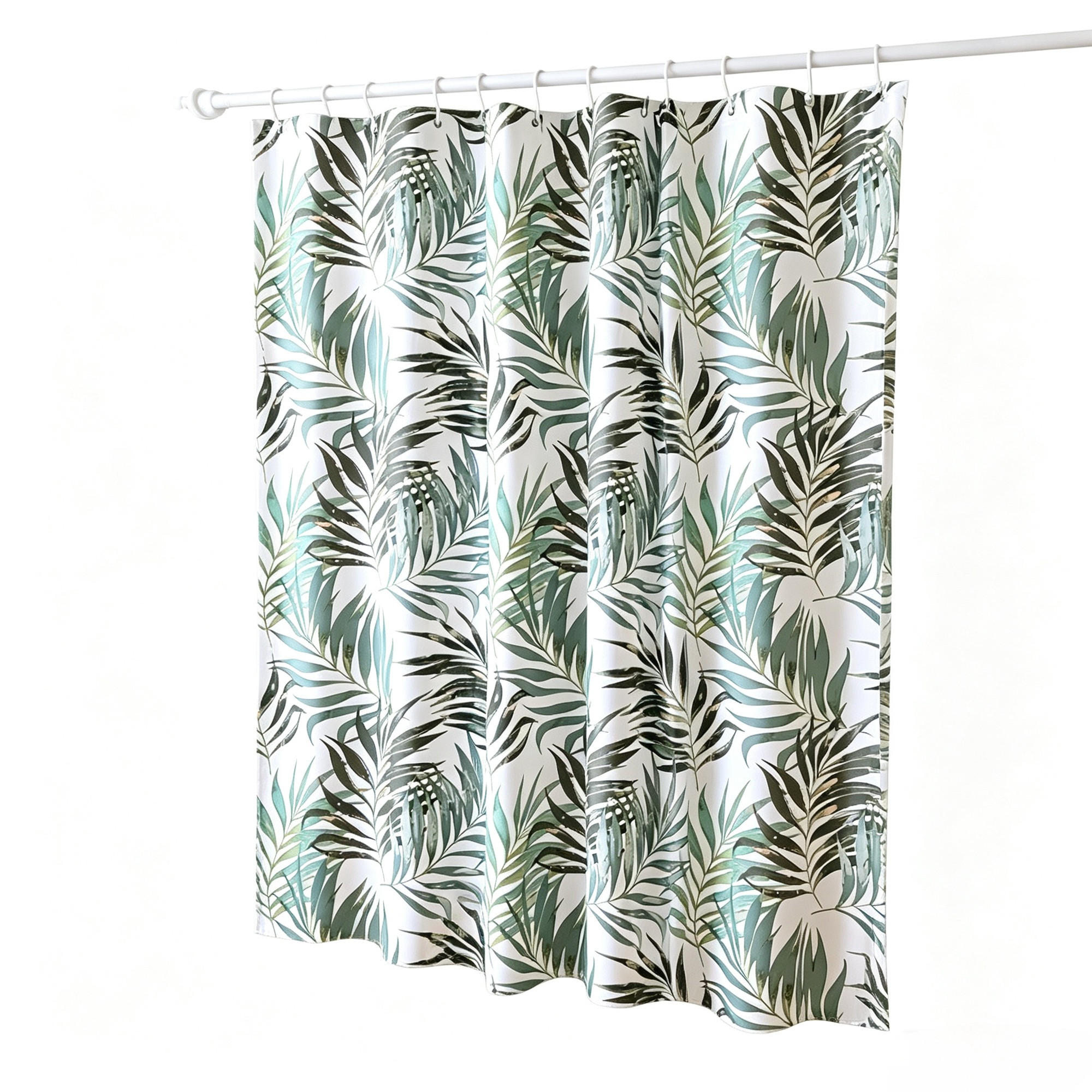 DUSCHVORHANG – Breite 180 x Höhe 180 cm – Inklusive Haken - Klar, Textil (180/180cm)