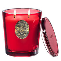 DUFTKERZE Rote Kamelie 560g 2-Docht 110h Brenndauer - Rot, Paraffin (10cm)