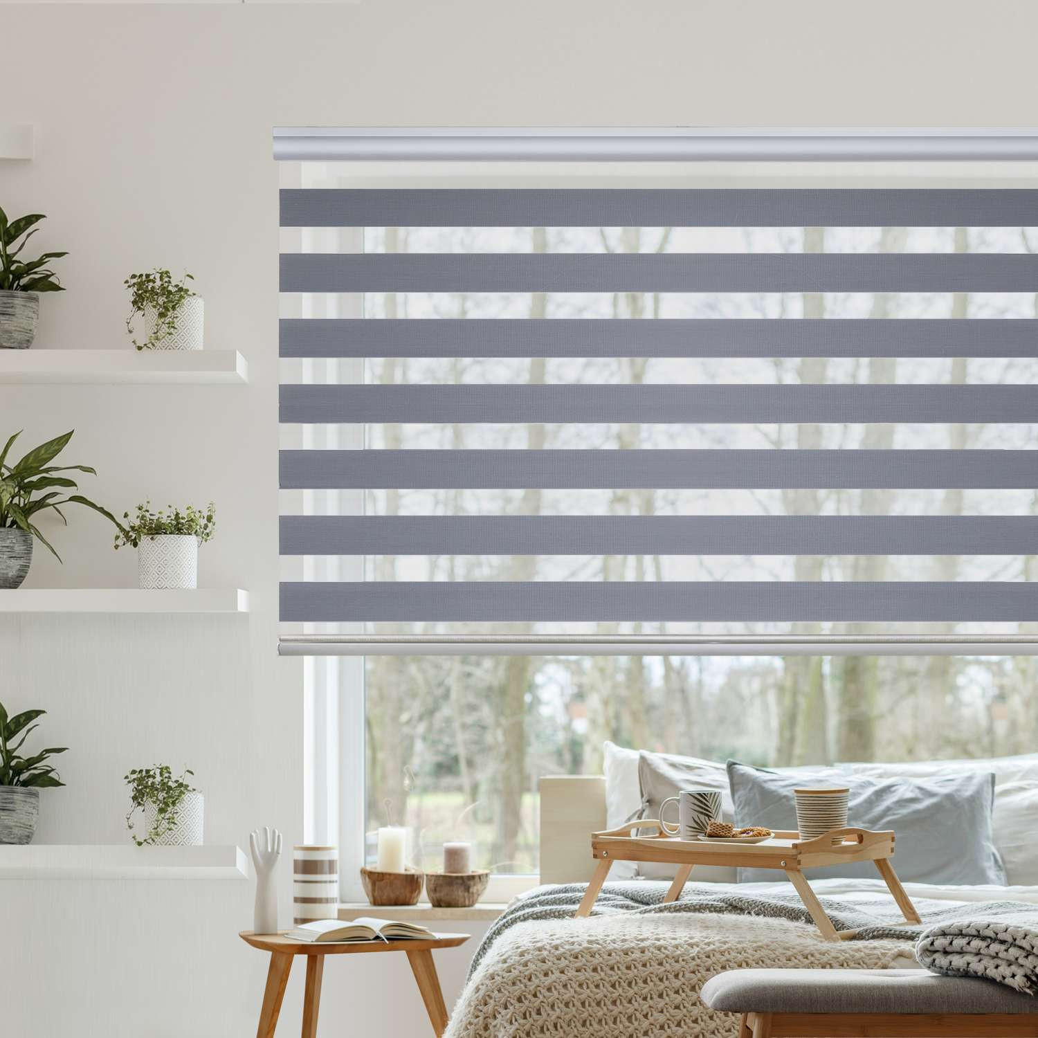 DOPPELROLLO Silber 200x250 cm - Silberfarben, Kunststoff (200/250cm) - STORESDECO