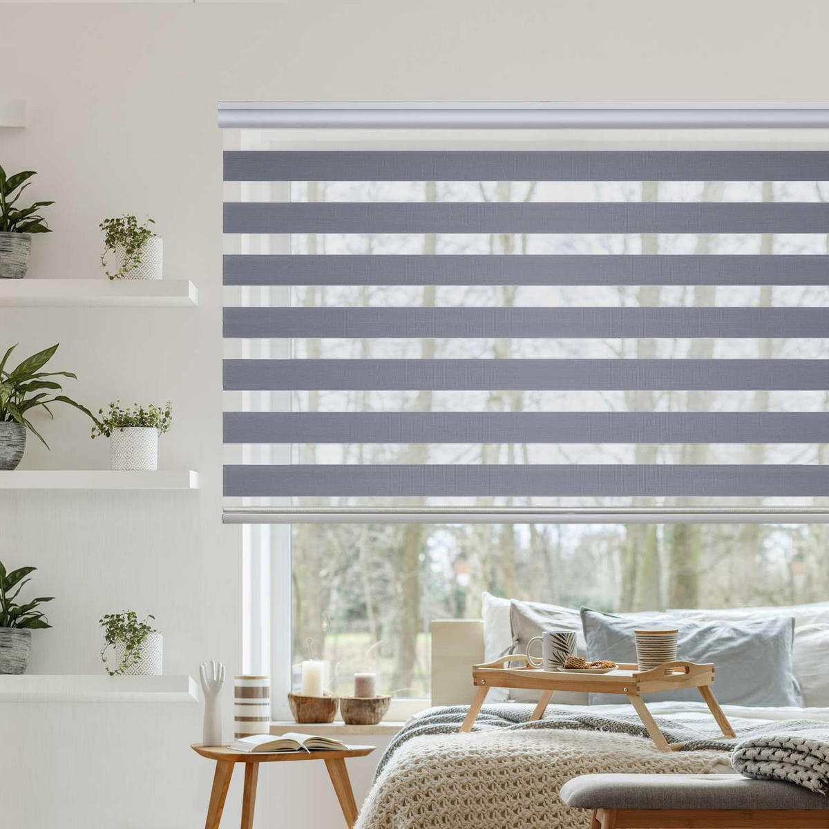DOPPELROLLO Silber 200x250 cm - Silberfarben, Kunststoff (200/250cm) - STORESDECO